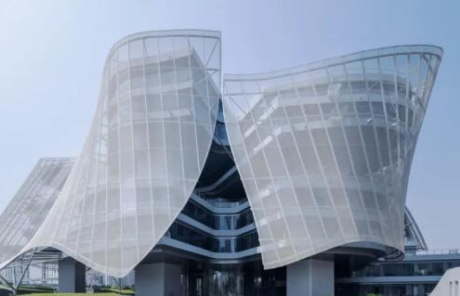 優(yōu)雅而懸浮，PTFE膜結構外立面建筑